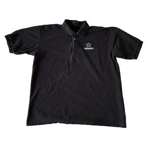 Dallas Cowboys Golf Polo Shirt Men's XL‎ Black Antigua 100% Cotton